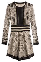 Roberto Cavalli Roberto Cavalli Knit Dress With Sheer Insert - Multicolored