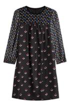 Marc Jacobs Marc Jacobs Printed Silk Long Sleeve Shift