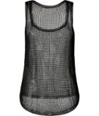 Anthony Vaccarello Mesh Tank Top In Black