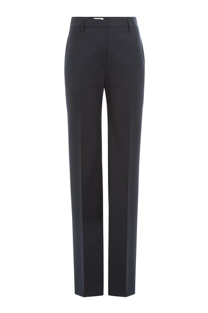 Jil Sander Jil Sander Virgin Wool Wide Leg Pants - Blue