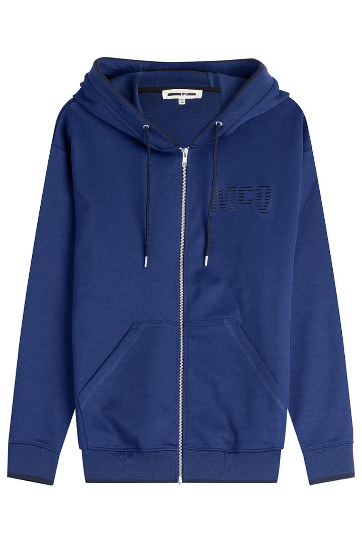 Mcq Alexander Mcqueen Mcq Alexander Mcqueen Cotton Blend Zipped Hoodie - Blue