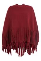Burberry Prorsum Burberry Prorsum Wool Cape With Fringed Trim - None