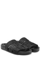 Rick Owens Men Rick Owens Men Leather Sliders - Black