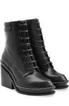 Robert Clergerie Leather Platform Ankle Boots