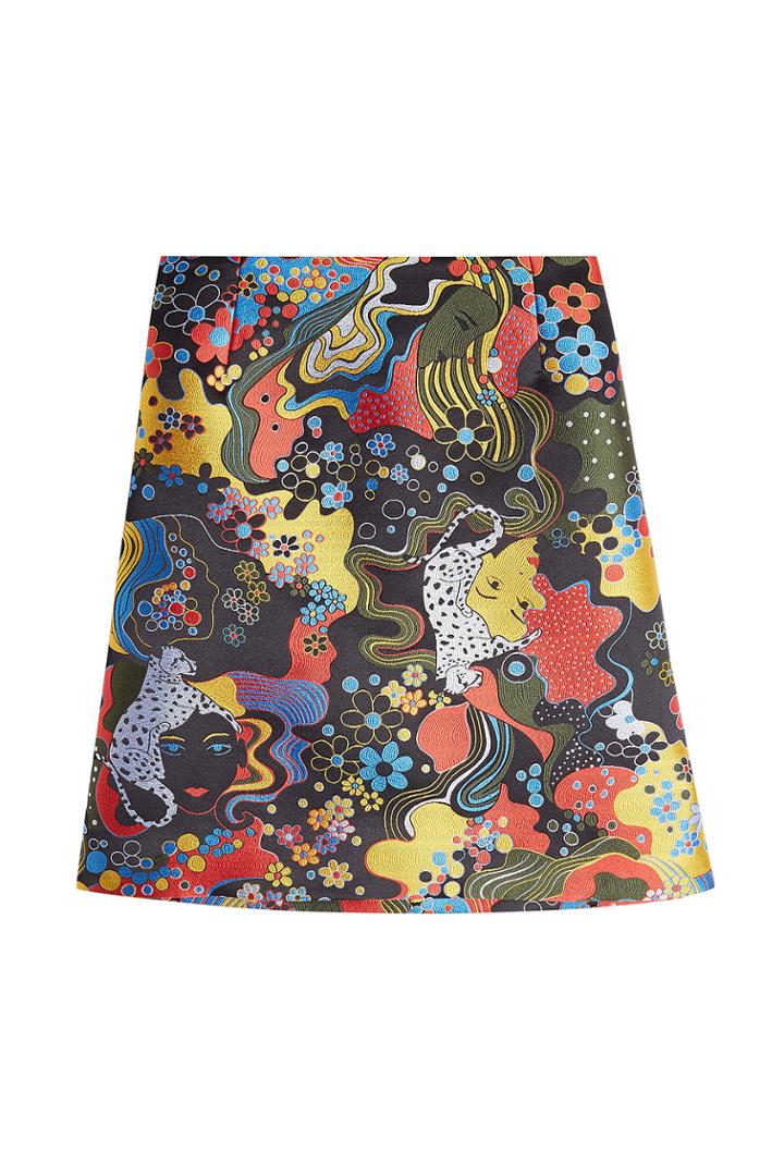 Mary Katrantzou Mary Katrantzou Silk Blend Jacquard Skirt