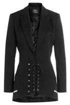 Anthony Vaccarello Anthony Vaccarello Wool Corset Blazer - Black