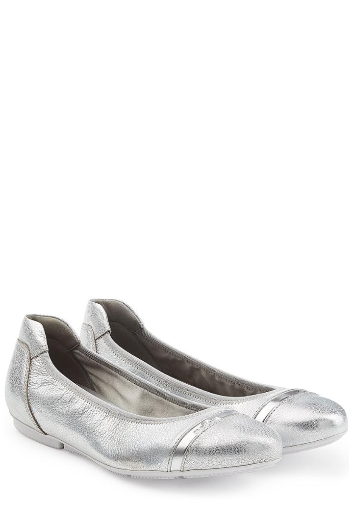 Hogan Hogan Leather Ballerinas - Silver