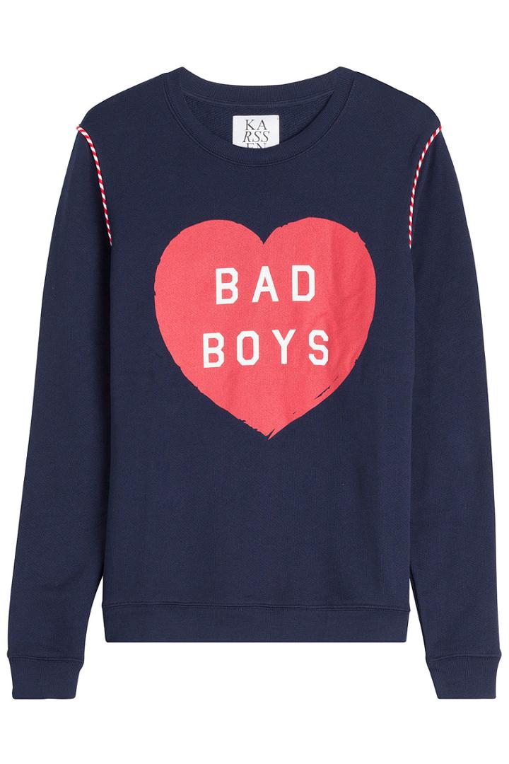 Zoe Karssen Zoe Karssen Cotton Bad Boys Loose Fit Sweatshirt - Blue