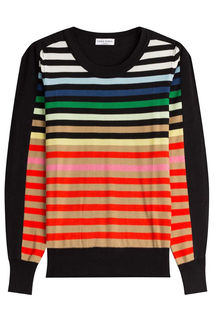 Sonia Rykiel Sonia Rykiel Striped Silk-cotton Pullover