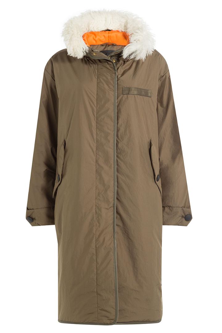 Rag & Bone Rag & Bone Full Length Parka With Shearling Trim - Green