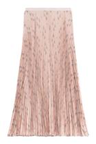 Valentino Valentino Printed Silk Pleated Skirt