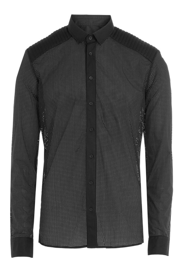 Balmain Balmain Cotton Shirt With Cut-out Detail - Black