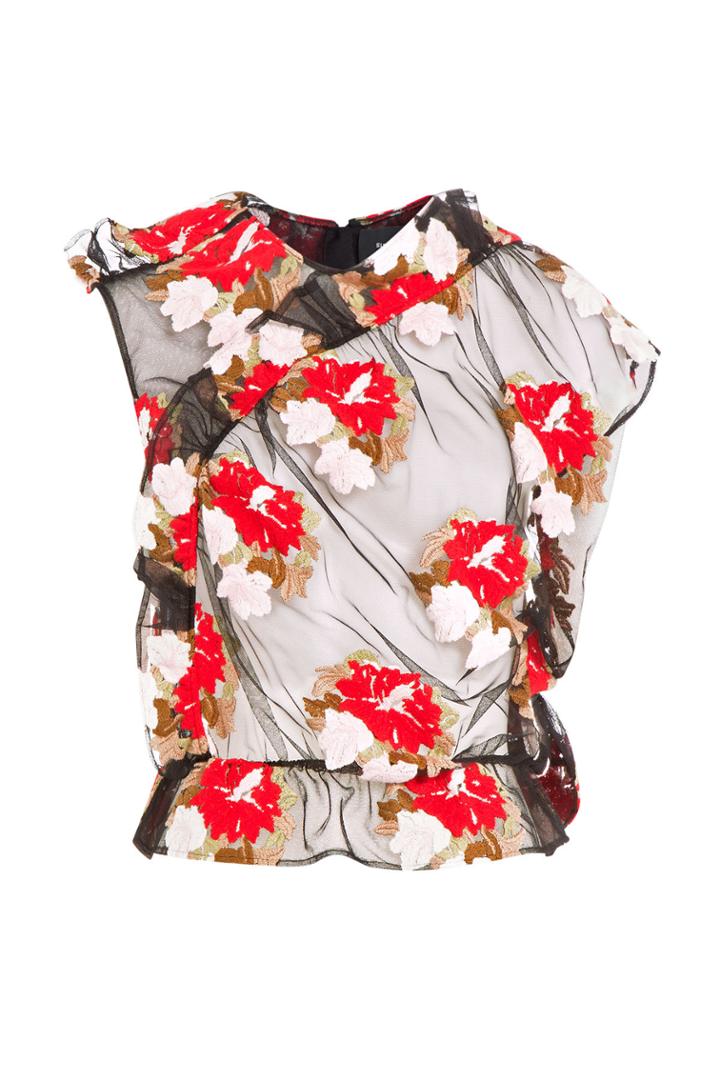 Simone Rocha Simone Rocha Embroidered Tulle Top