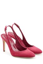 Sergio Rossi Sergio Rossi Suede Sling-back Pumps - Pink