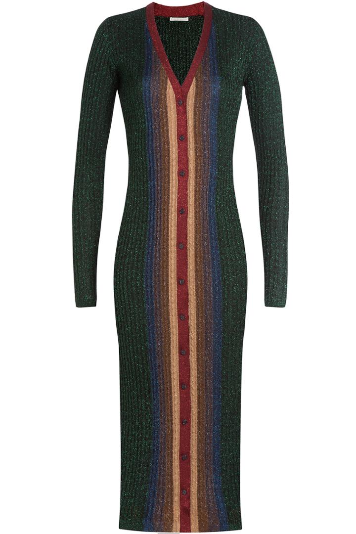 Marco De Vincenzo Marco De Vincenzo Striped Metallic Cardigan - Multicolor