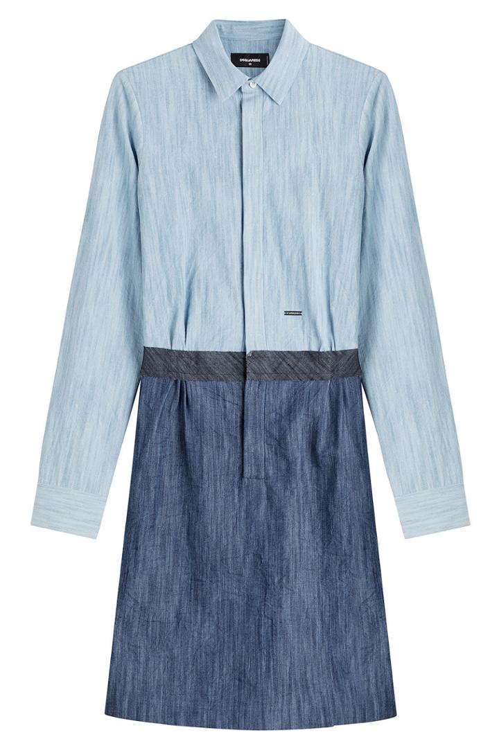 Dsquared2 Dsquared2 Patchwork Denim Shirtdress