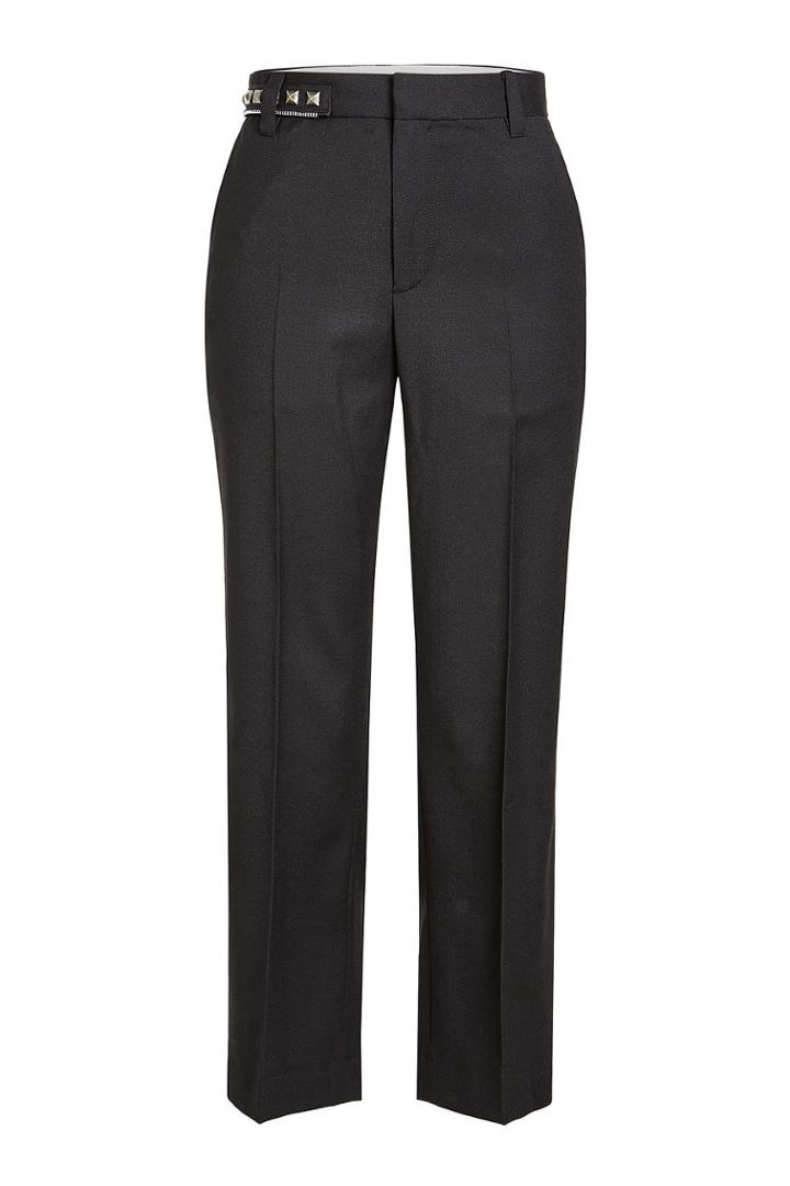 Marc Jacobs Marc Jacobs Cropped Wool Pants With Studded Waistline