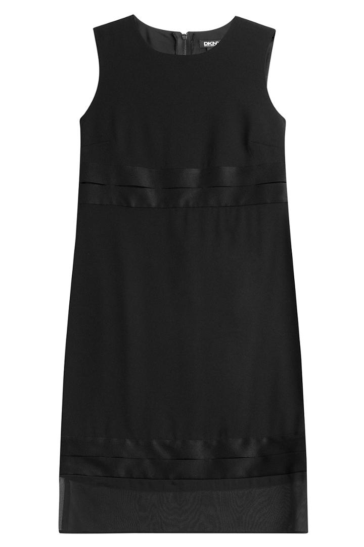 Dkny Dkny Shift Dress With Tulle Trim - Black