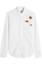 Valentino Valentino Embroidered And Embellished Cotton Shirt