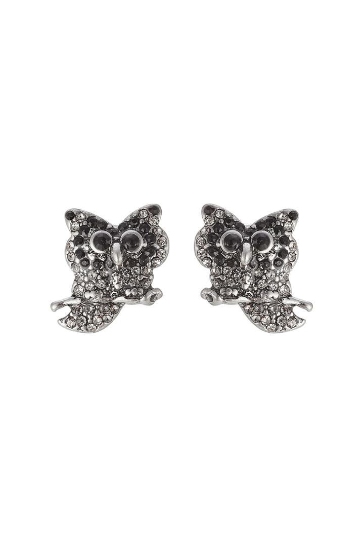 Marc Jacobs Marc Jacobs Embellished Owl Earrings - Silver