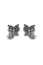 Marc Jacobs Marc Jacobs Embellished Owl Earrings - Silver