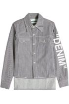 Off-white Off-white High-low Striped Cotton Shirt