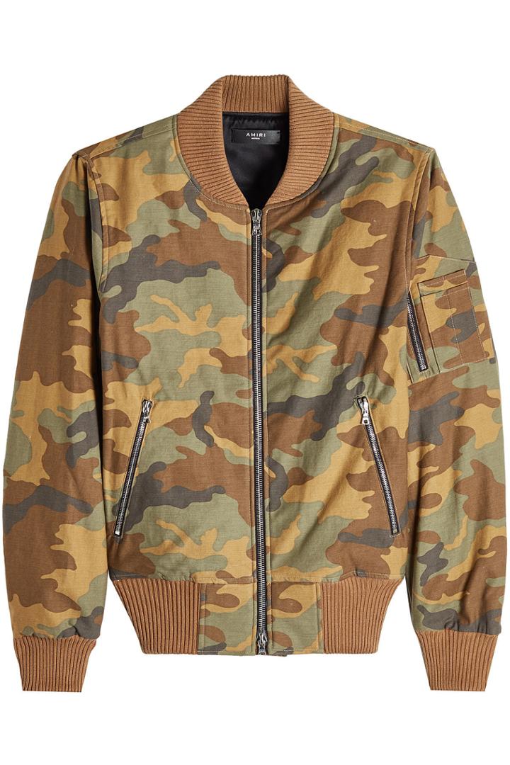Amiri Amiri Camouflage Bomber Jacket With Cotton