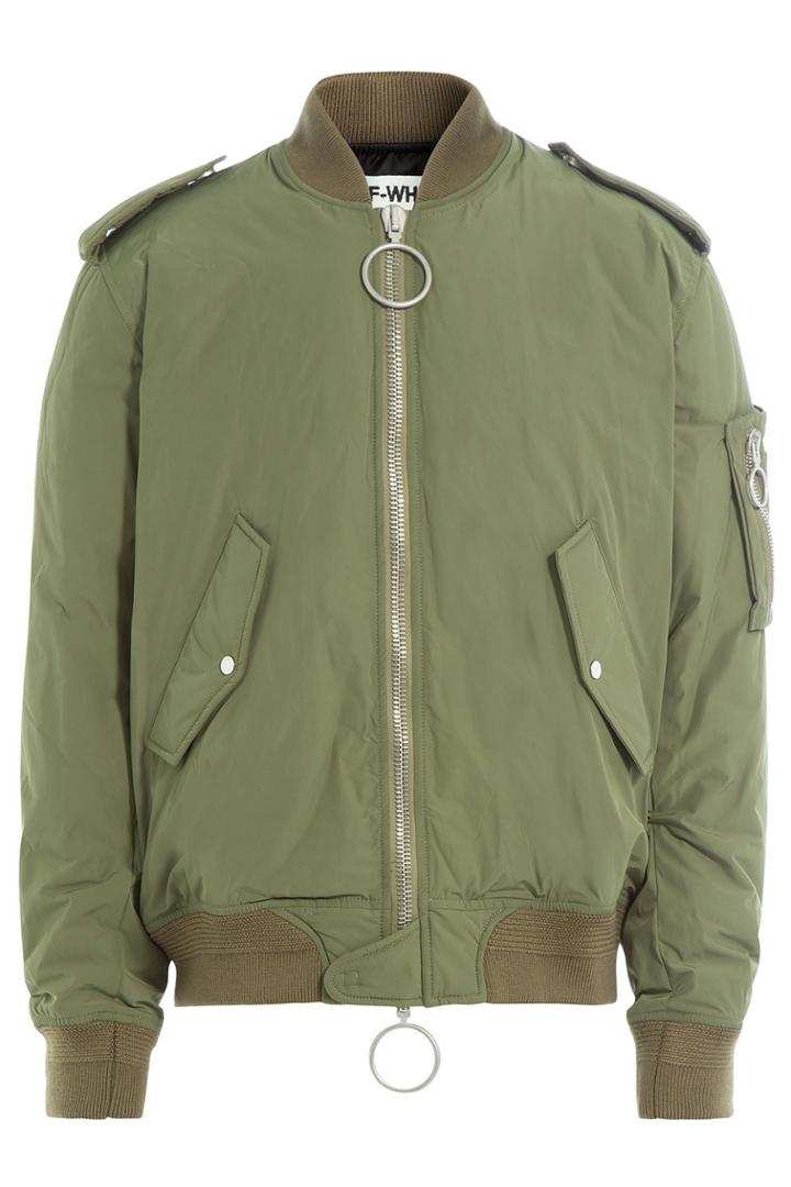 Off White Off White Bomber Jacket With Back Print