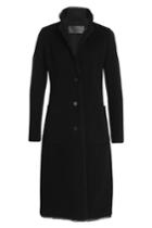 Donna Karan New York Donna Karan New York Cashmere Coat With Silk Chiffon Hem - Black