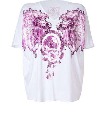 Roberto Cavalli White-multi Jersey Top