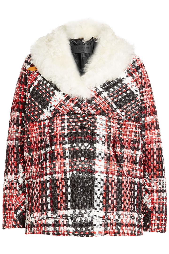 Rag & Bone Rag & Bone Jacket With Wool, Cotton And Shearling Collar