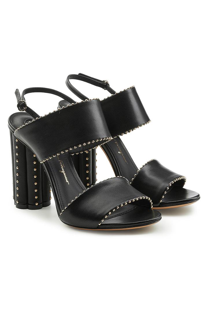 Salvatore Ferragamo Salvatore Ferragamo Capri Embellished Leather Sandals