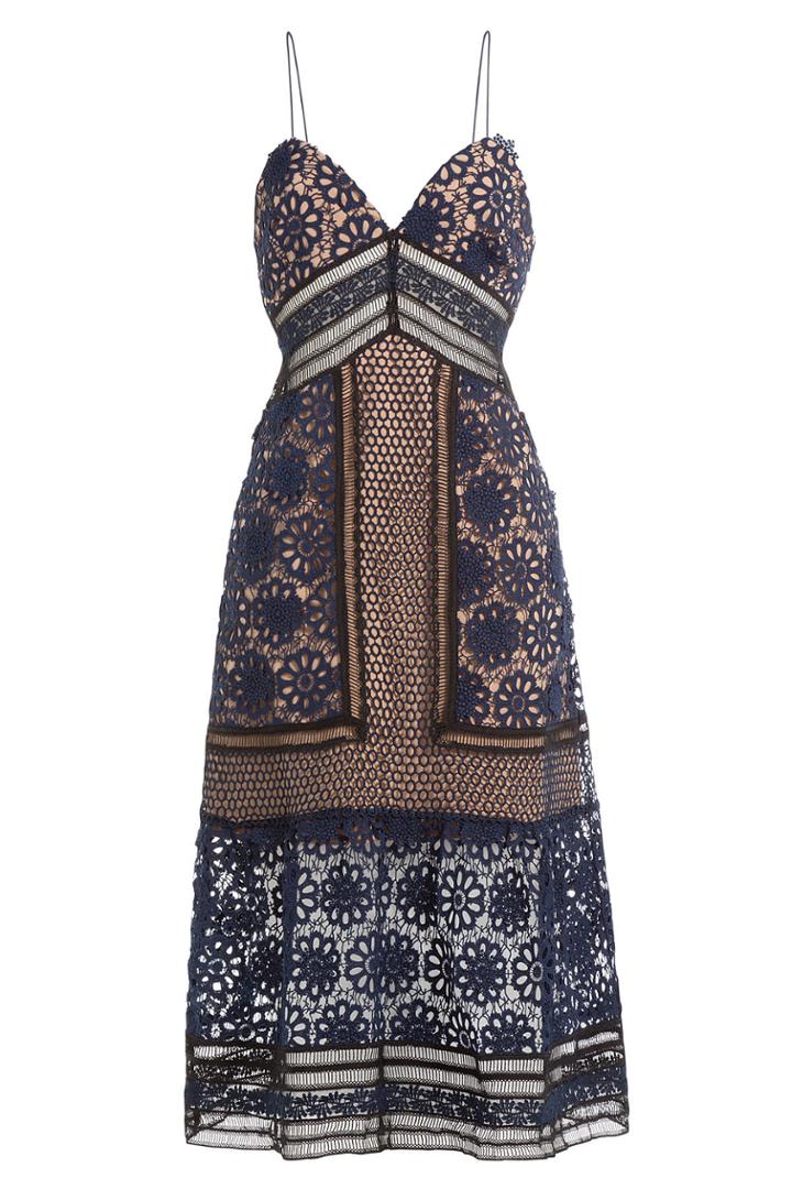 Self-portrait Self-portrait Strappy Midi Dress - Black