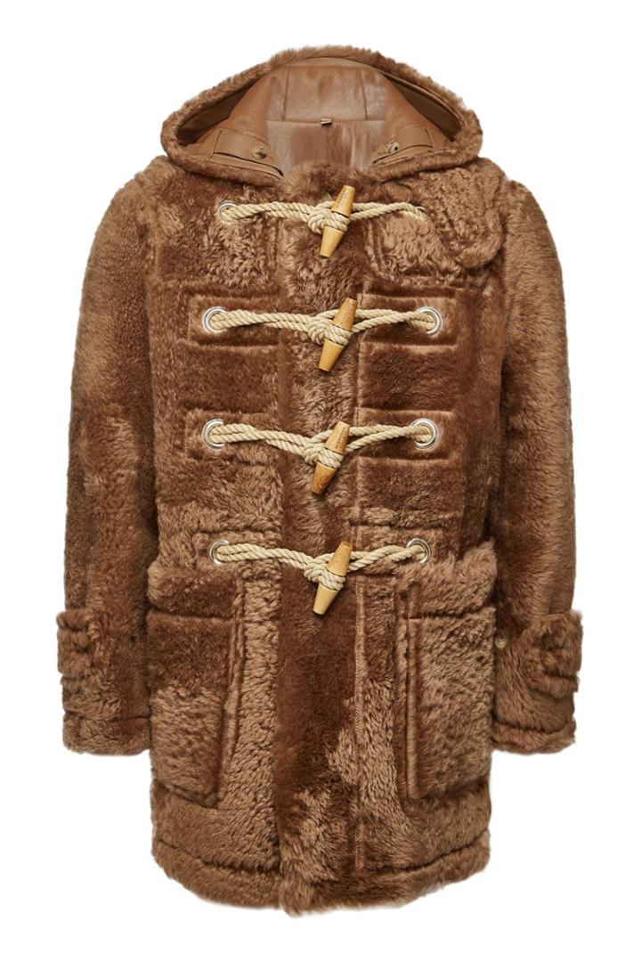 Burberry Burberry Shearling Coat With Leather