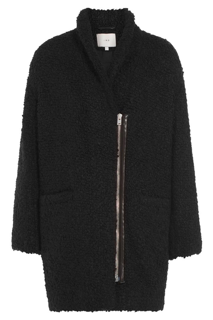 Iro Iro Oversize Textured Coat - Black