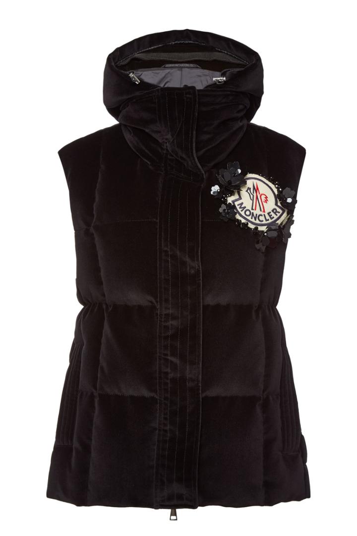 Moncler Genius Moncler Genius 4 Moncler Simone Rocha Jane Embellished Velvet Down Vest