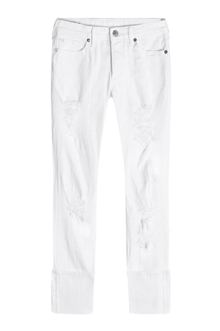 True Religion True Religion Distressed Cropped Jeans