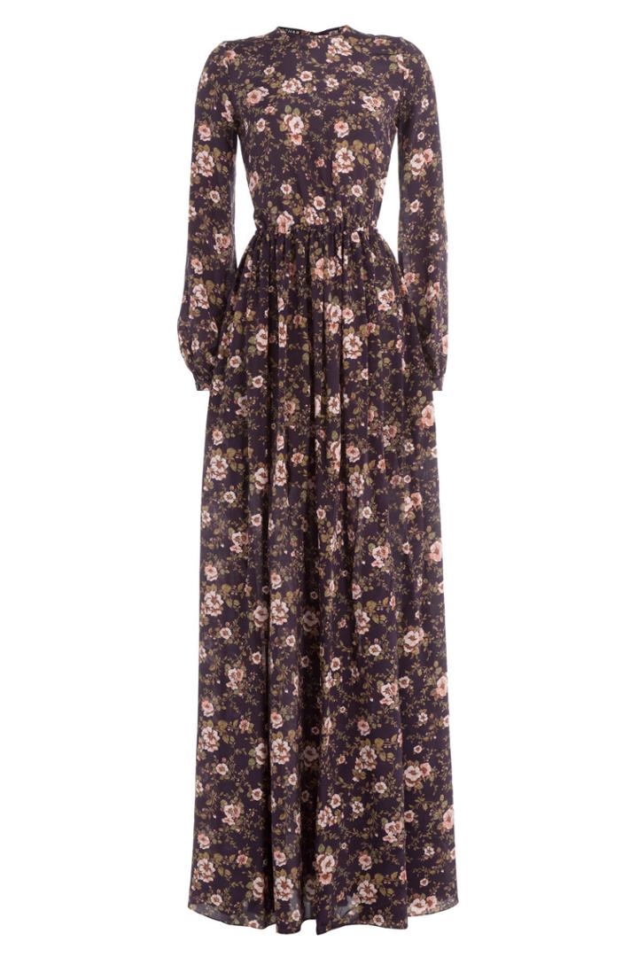 Rochas Rochas Printed Silk Maxi Dress
