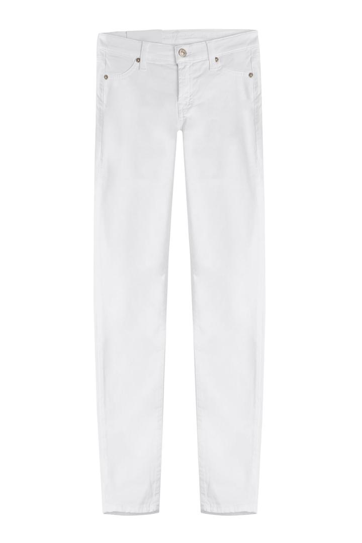 Seven For All Mankind Seven For All Mankind Cotton Jersey Skinny Jeans - White