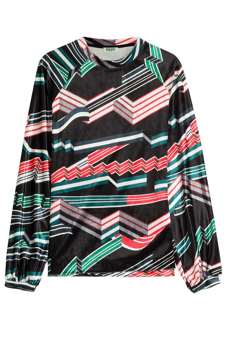Kenzo Kenzo Printed Velvet Top