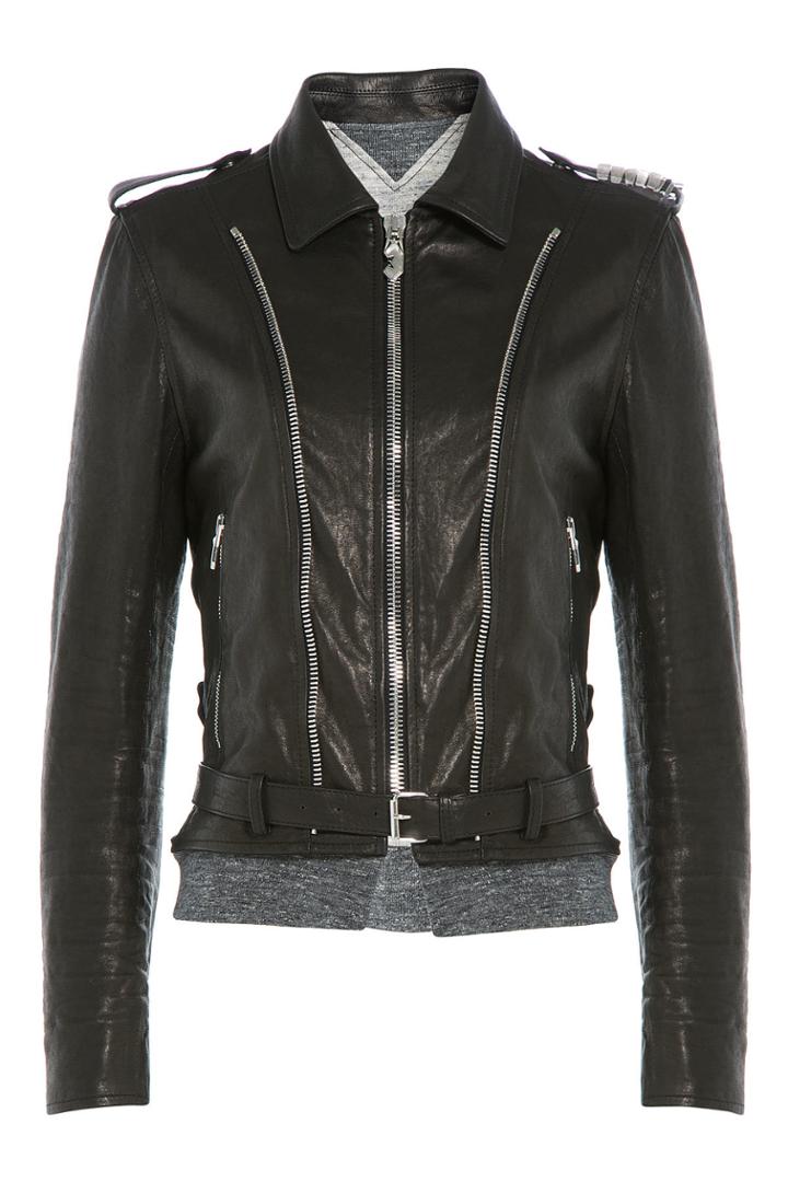 Golden Goose Golden Goose Leather Jacket With Jersey