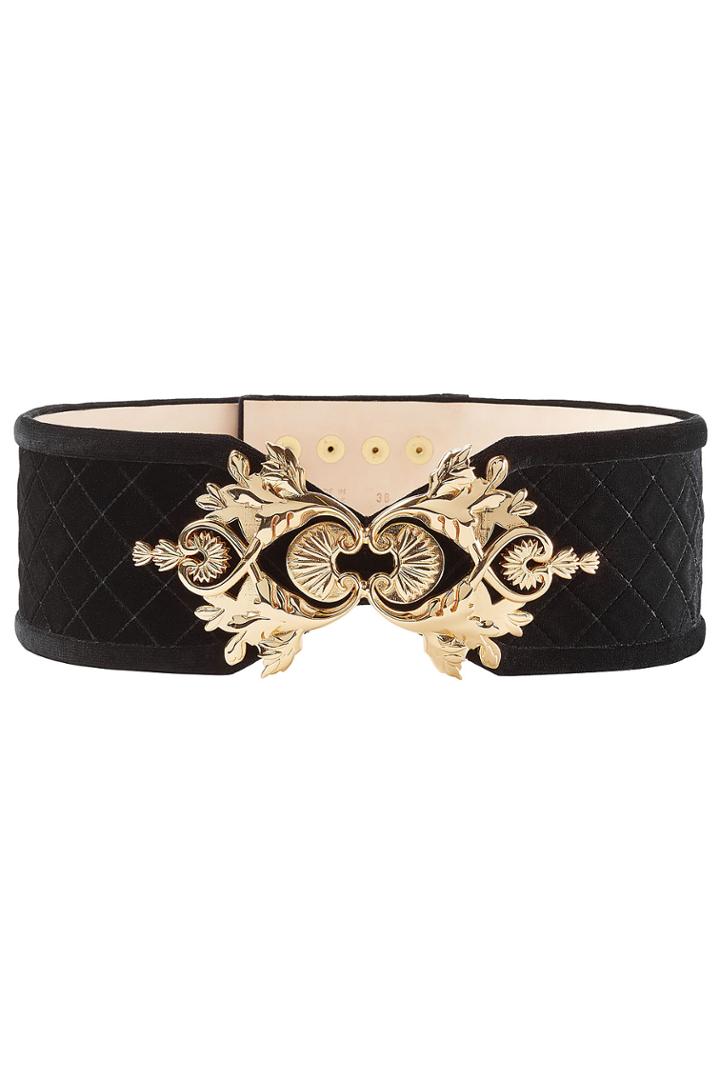 Balmain Balmain Suede Belt - Black