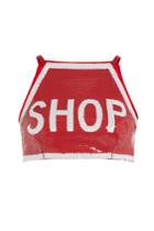 Moschino Moschino Sequin Crop Top - Red
