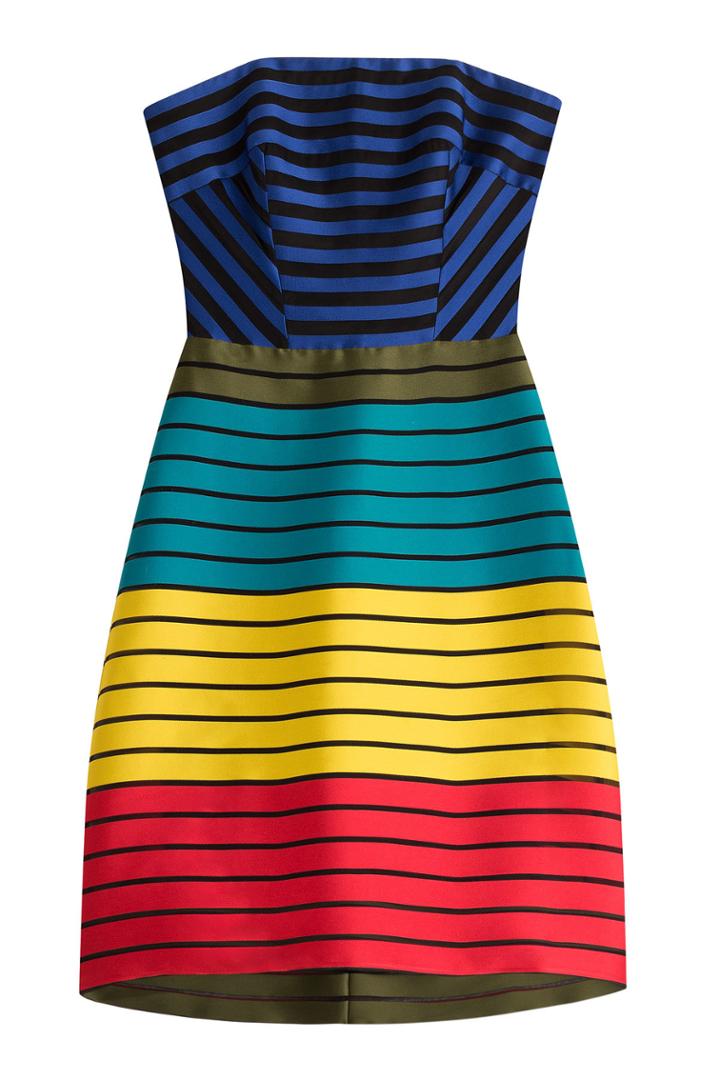 Mary Katrantzou Mary Katrantzou Striped Bandeau Dress With Silk