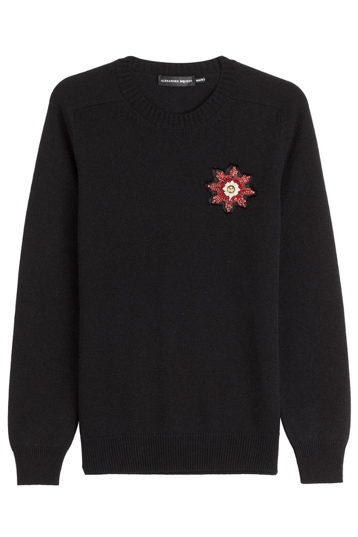 Alexander Mcqueen Alexander Mcqueen Cashmere Pullover With Embellishment