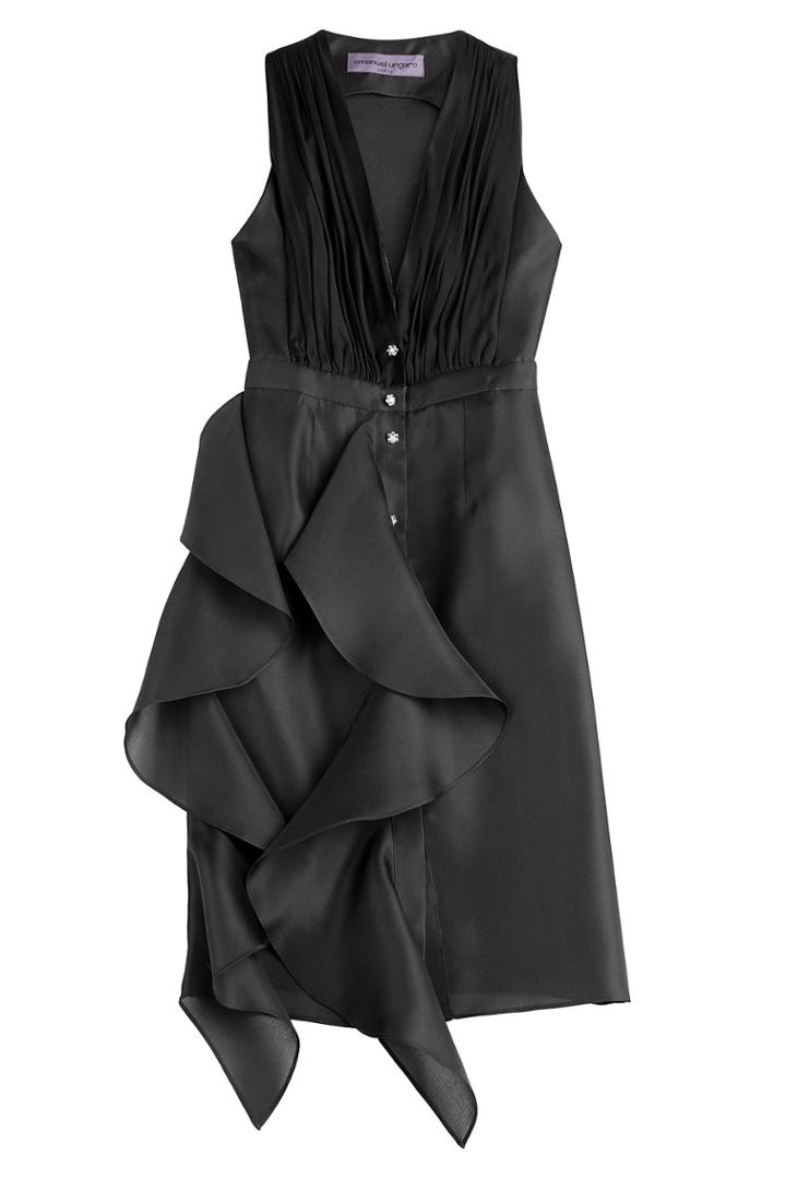 Emanuel Ungaro Emanuel Ungaro Silk Dress With Ruffles - Black