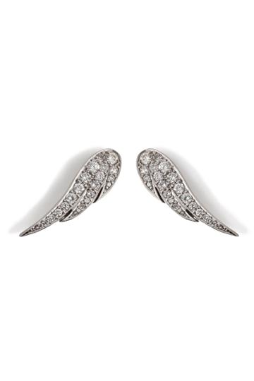 Anita Ko Jewelry Anita Ko Jewelry 18kt White Gold Wing Earrings With Diamonds
