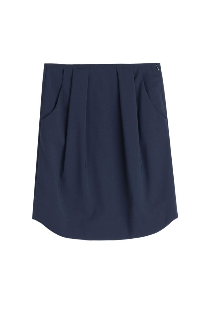 Jil Sander Navy Jil Sander Navy Euphilotes Wool Skirt - Blue