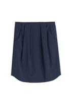 Jil Sander Navy Jil Sander Navy Euphilotes Wool Skirt - Blue