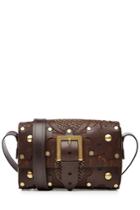 Valentino Valentino Hand Tooled Leather Shoulder Bag With Embellishment